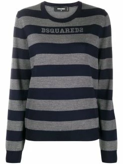 Dsquared2 pull rayé à logo