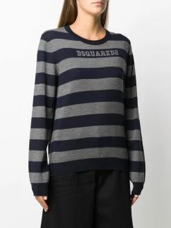 Dsquared2 pull rayé à logo