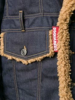 Dsquared2 veste en jean à revers texturés