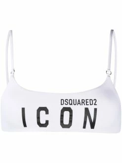 Dsquared2 haut de bikini à logo imprimé