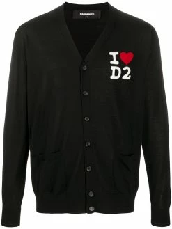 Dsquared2 cardigan à logo brodé