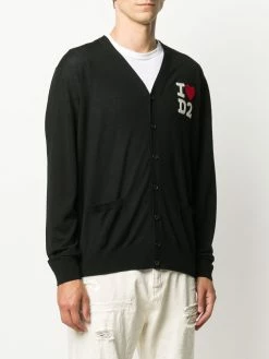 Dsquared2 cardigan à logo brodé