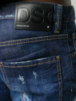 Dsquared2 jean slim à effet usé