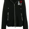 Dsquared2 sweat zippé à capuche à logo imprimé