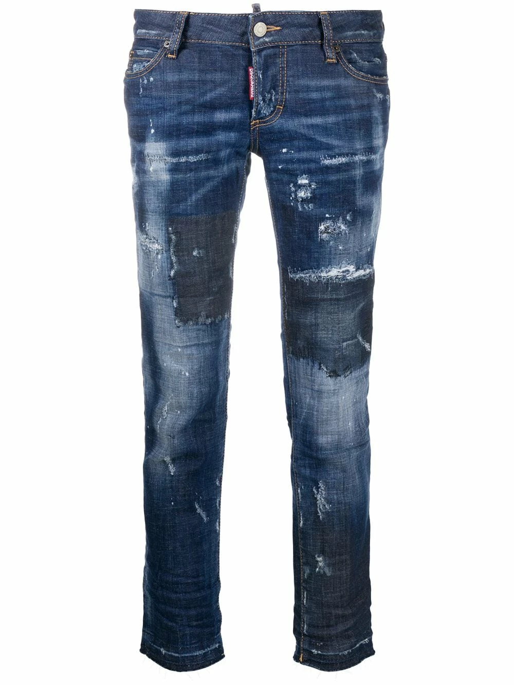 Dsquared2 Prix De Rêve Jean crop à effet usé jeans courts femme 3 Dsquared2 jean crop à effet usé