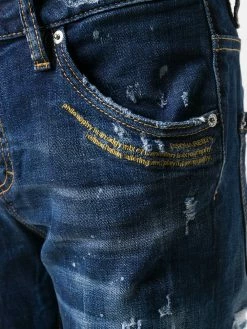 Dsquared2 jean slim à effet usé