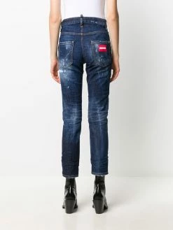 Dsquared2 jean slim à effet usé