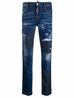 Dsquared2 jean skinny à effet usé