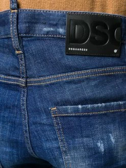 Dsquared2 jean skinny à effet usé