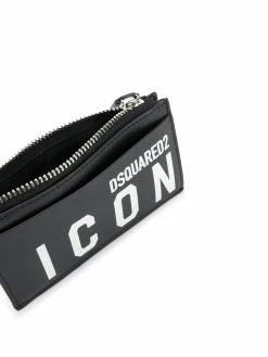 Dsquared2 porte-monnaie zippé à logo