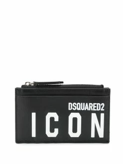 Dsquared2 porte-monnaie zippé à logo