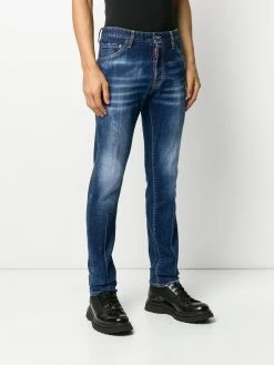 Dsquared2 jean slim à effet délavé