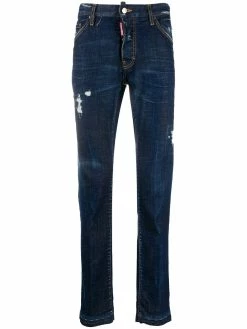 Dsquared2 jean slim à effet usé