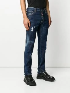 Dsquared2 jean slim à effet usé