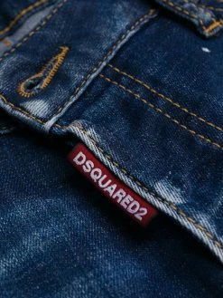 Prix Acceptable Dsquared2 Jean crop à effet usé jeans courts femme 15 Dsquared2 jean crop à effet usé