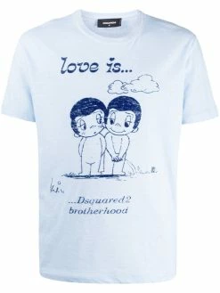 Dsquared2 t-shirt à slogan imprimé