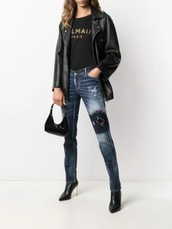 Dsquared2 jean slim à effet usé