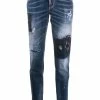 Dsquared2 jean slim à effet usé