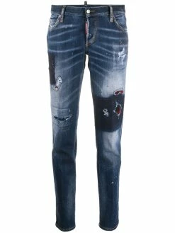 Dsquared2 jean slim à effet usé