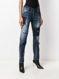 Dsquared2 jean slim à effet usé