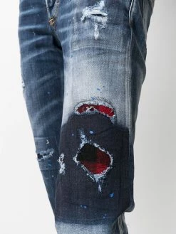 Dsquared2 jean slim à effet usé