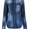 Dsquared2 Prix Cassé Short à effet usé délavé chemises femme 1 Dsquared2 short à effet usé délavé
