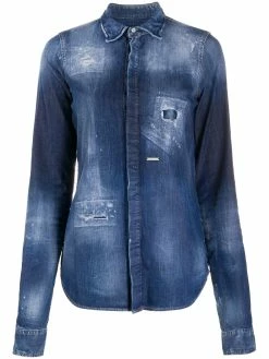 Dsquared2 short à effet usé délavé