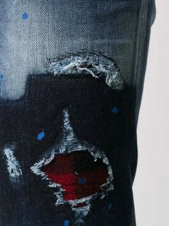 Dsquared2 jean court à effet usé
