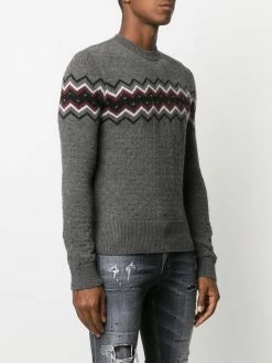 Dsquared2 Assurance De l’Authenticité Pull en maille intarsia pulls homme 9 Dsquared2 pull en maille intarsia