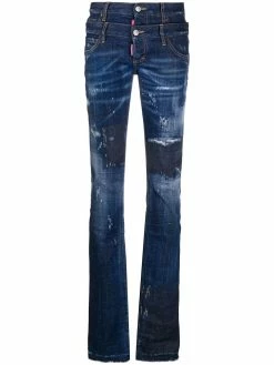 Dsquared2 jean slim à taille double