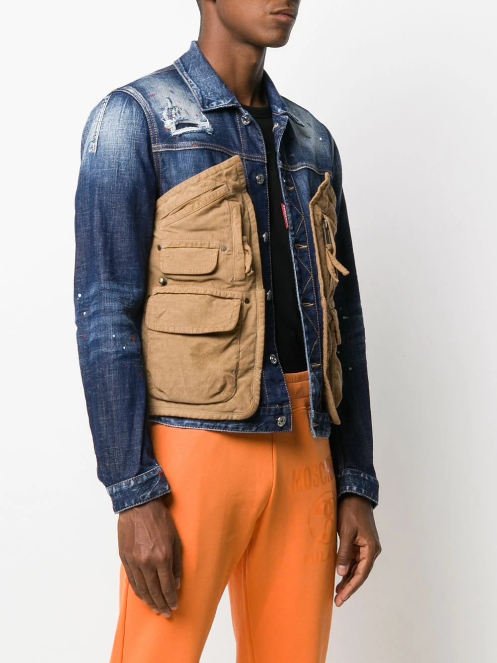 Dsquared2 Veste à poches multiples Pas Cher vestes en jean homme 5 Dsquared2 veste à poches multiples