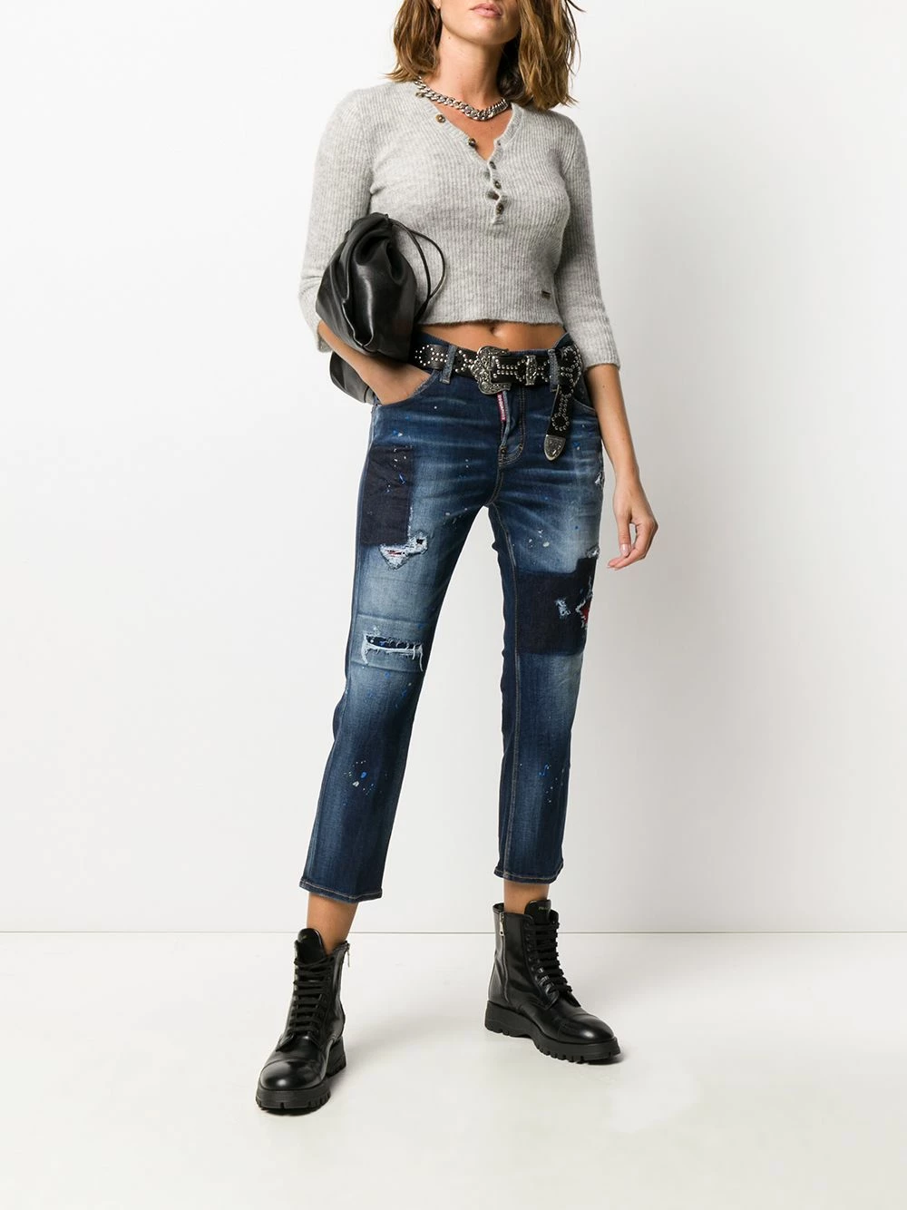 Dsquared2 Authentique 100% Cardigan à coupe crop cardigans femme 4 Dsquared2 cardigan à coupe crop