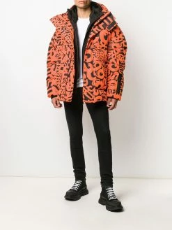 Dsquared2 doudoune oversize à logo imprimé