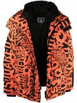 Dsquared2 doudoune oversize à logo imprimé