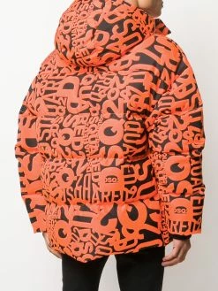 Dsquared2 doudoune oversize à logo imprimé