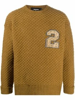 Dsquared2 pull en maille épaisse à patch logo