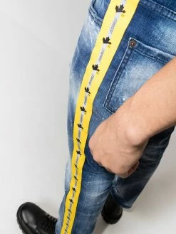 Dsquared2 jean slim à bandes logo