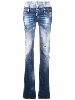 Dsquared2 jean slim à effet usé