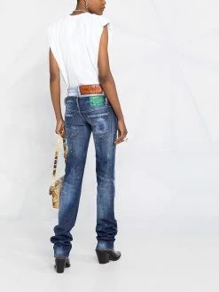 Dsquared2 jean slim à effet usé