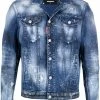 Prix Sacrifiés Dsquared2 Veste à imprimé taches de peinture vestes en jean homme 2 Dsquared2 veste à imprimé taches de peinture