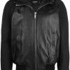 Dsquared2 veste bomber en cuir à capuche