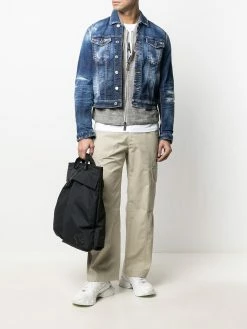 Dsquared2 veste en jean à design superposé