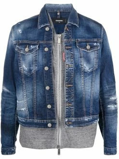 Dsquared2 veste en jean à design superposé