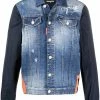 Dsquared2 veste en jean à manches contrastantes