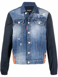 Dsquared2 veste en jean à manches contrastantes