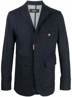 Dsquared2 blazer en denim à patch logo