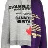 Dsquared2 hoodie bicolore asymétrique