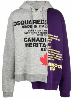 Dsquared2 hoodie bicolore asymétrique