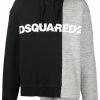 Dsquared2 hoodie bicolore asymétrique