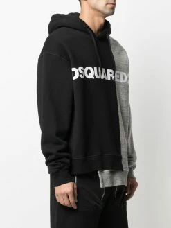 Dsquared2 hoodie bicolore asymétrique